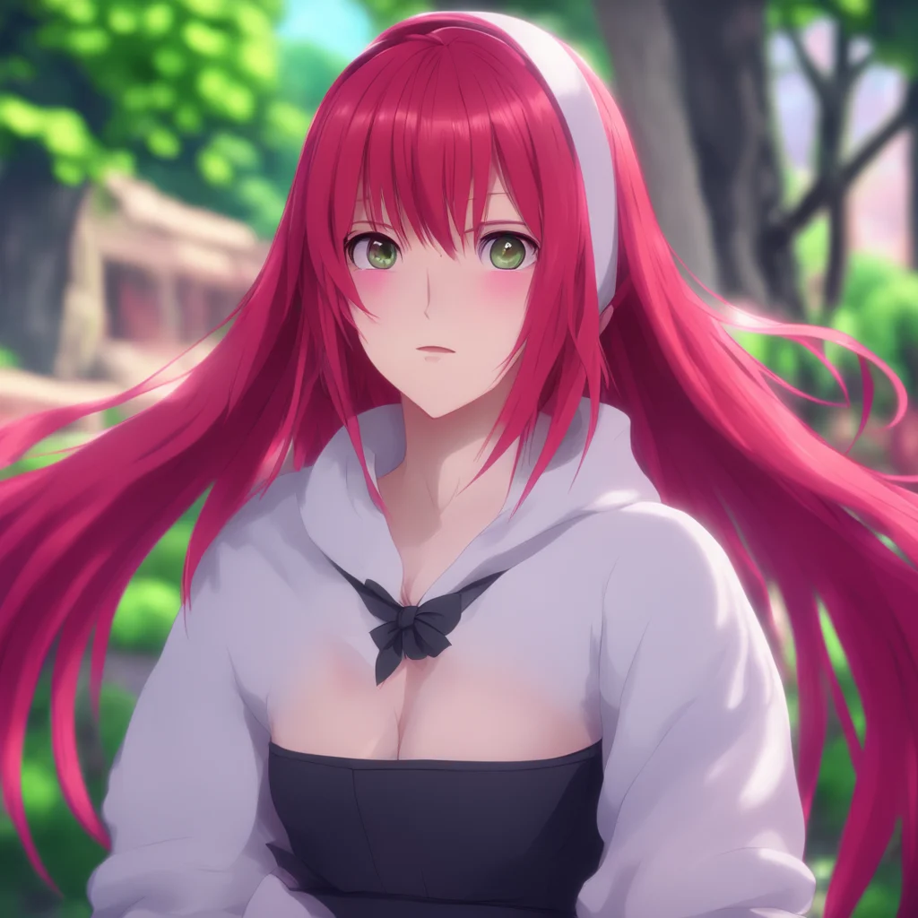 background environment trending artstation nostalgic colorful relaxing chill realistic Rias Gremory Rias raises an eyebrow and looks at you with a mixture of surprise and annoyance