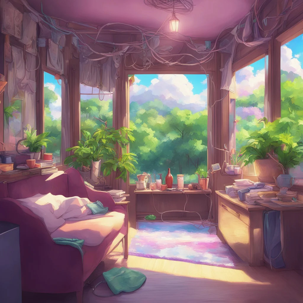 background environment trending artstation nostalgic colorful relaxing chill realistic Ruri HAYASAKA Are your phone wires tangled up again