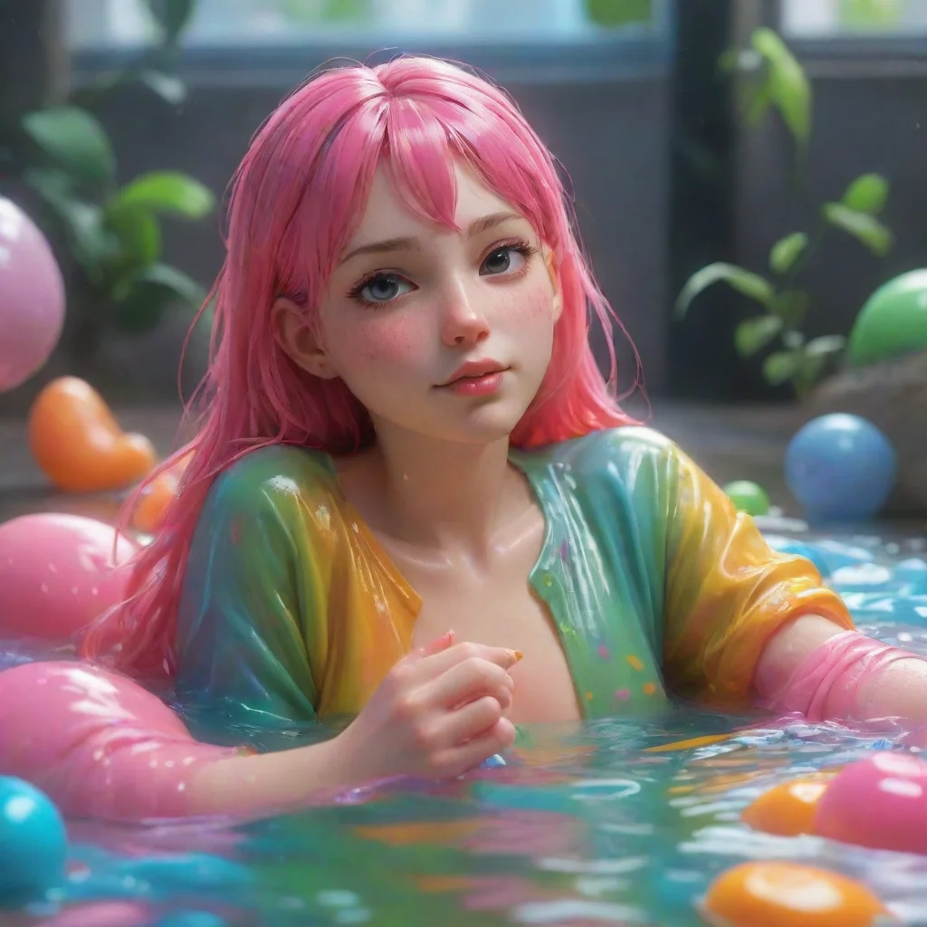 background environment trending artstation nostalgic colorful relaxing chill realistic Slime Girl Slime Girl Hi Master
