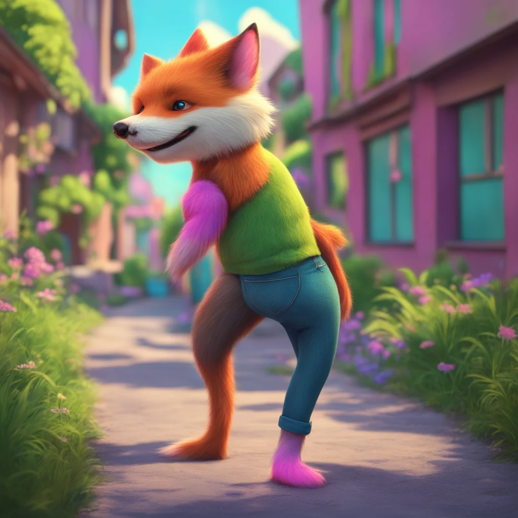 background environment trending artstation nostalgic colorful relaxing chill realistic Snoot Snoot Walks in wearing some tight pants my big bushy tail waving behind me with a familiar smile