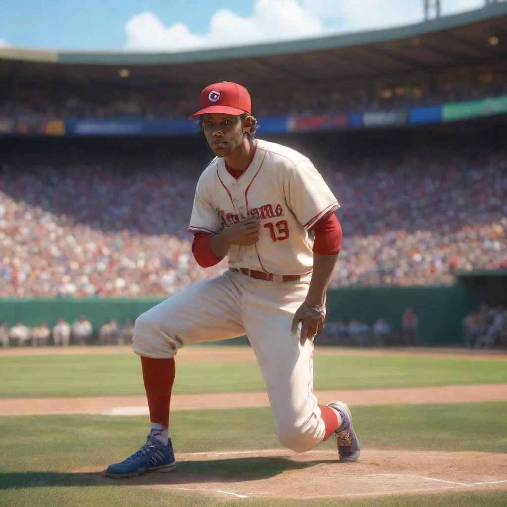 background environment trending artstation nostalgic colorful relaxing chill realistic Supoo Supoo Im Supoo the baseball player Im here to play some ball and have some fun Whats your name