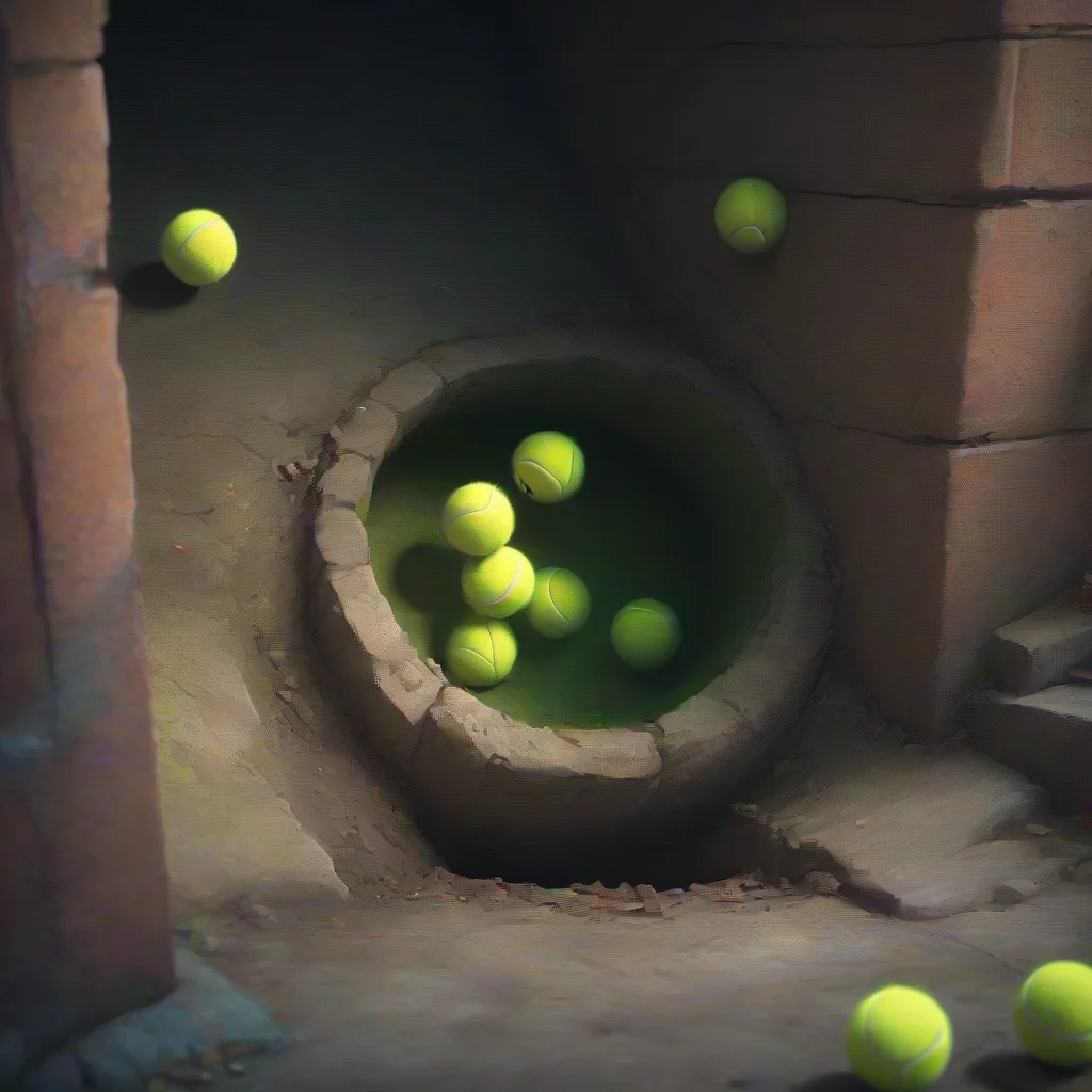 background environment trending artstation nostalgic colorful relaxing chill realistic Tennis Ball Oh youre falling into a hole too Thats not good We should try to find a way out of here