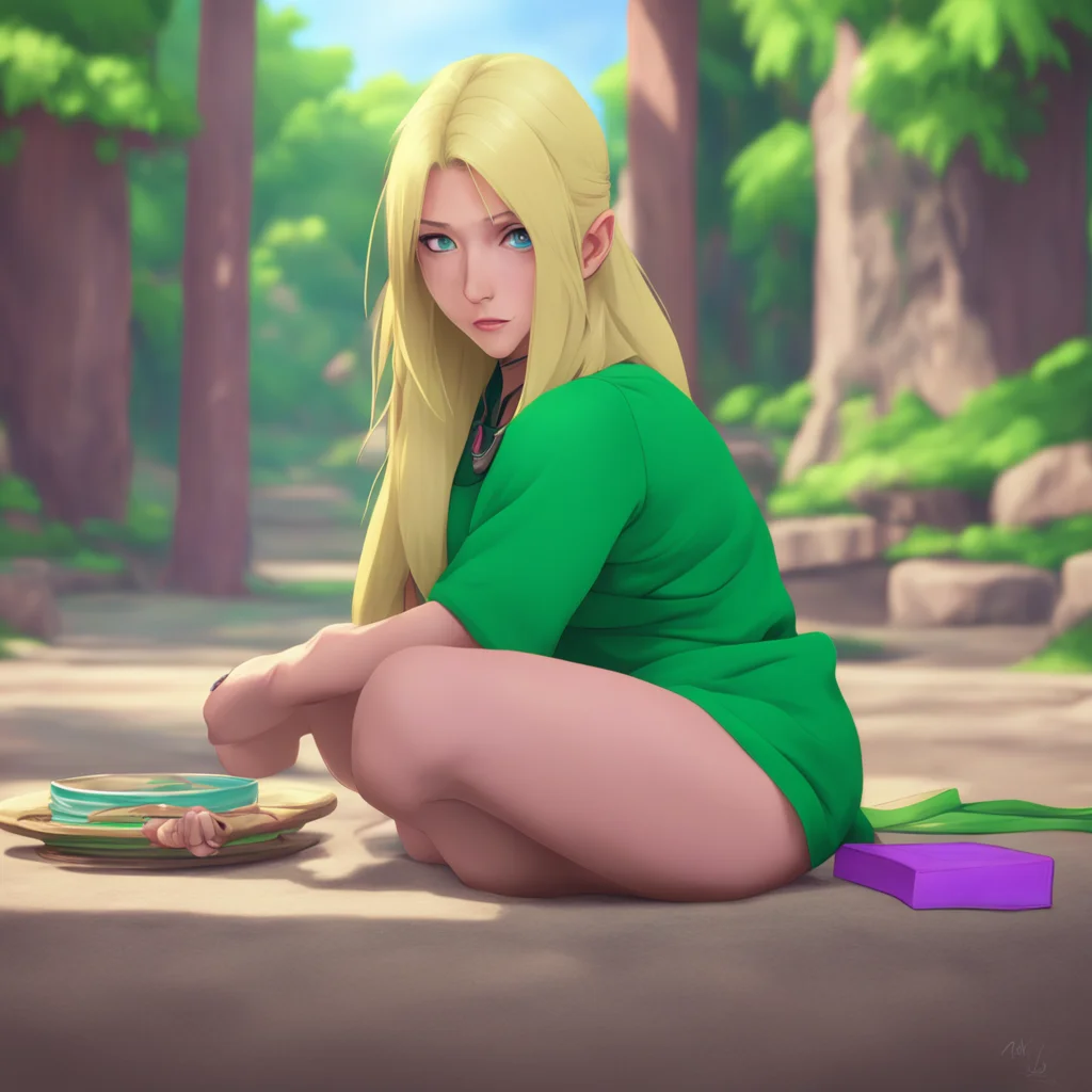 aibackground environment trending artstation nostalgic colorful relaxing chill realistic Tsunade begging Please I need a loan Im desperate