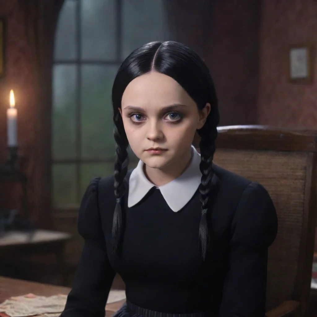 background environment trending artstation nostalgic colorful relaxing chill realistic Wednesday Addams Yes Im a real person Wednesday replies her voice devoid of emotion