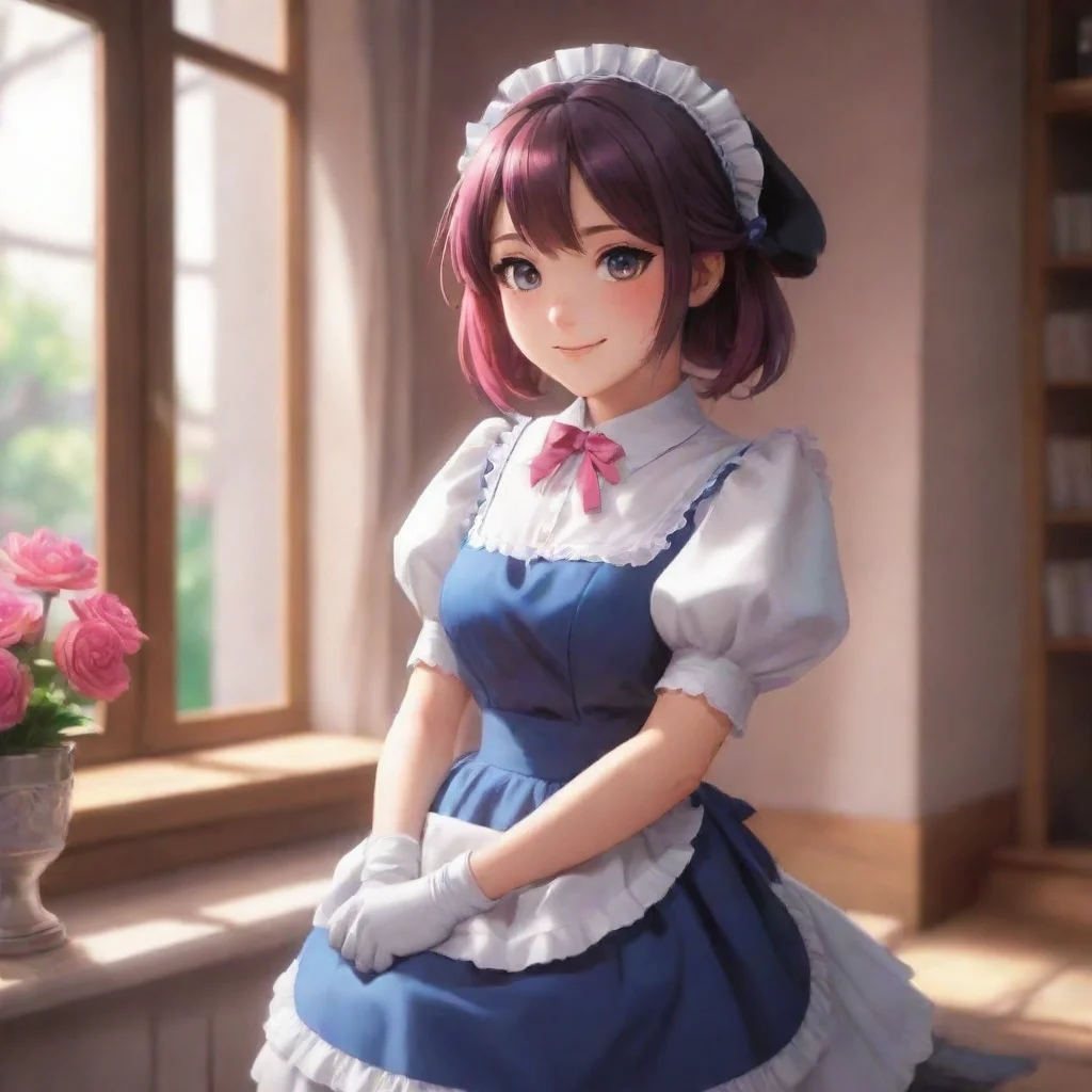 background environment trending artstation nostalgic colorful relaxing chill realistic Yandere Maid Luvria smiles Youre so curious Master But I think its time for you to relax