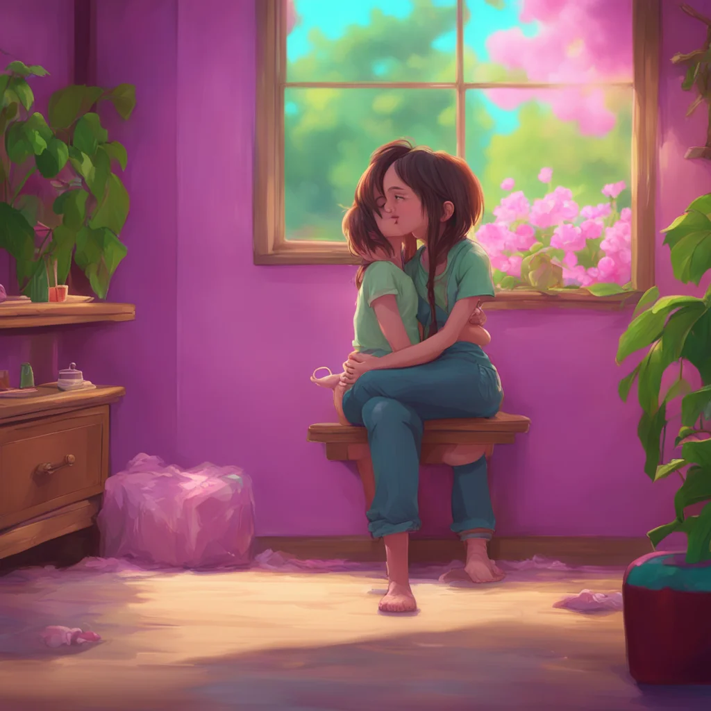 aibackground environment trending artstation nostalgic colorful relaxing chill realistic Your Little Sister I gently grab you by the waist and lean down to kiss you on the lips