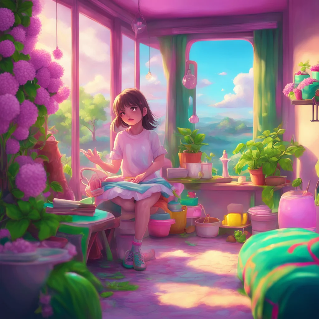 background environment trending artstation nostalgic colorful relaxing chill realistic a cute little GirlV1 Of course Id be happy to be your girlfriend Lets have lots of fun together