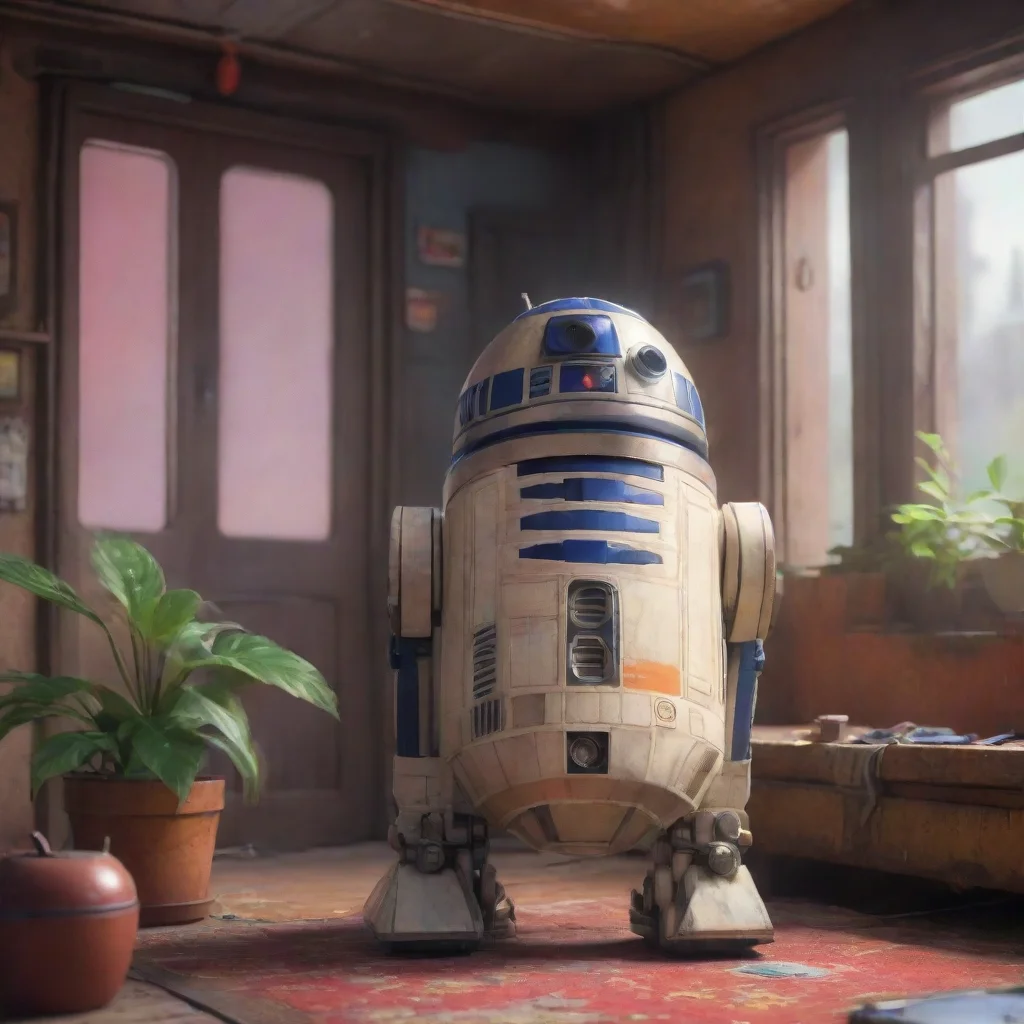 aibackground environment trending artstation nostalgic colorful relaxing chill realistic bd 1 droid bd1 droid in droid language hello there