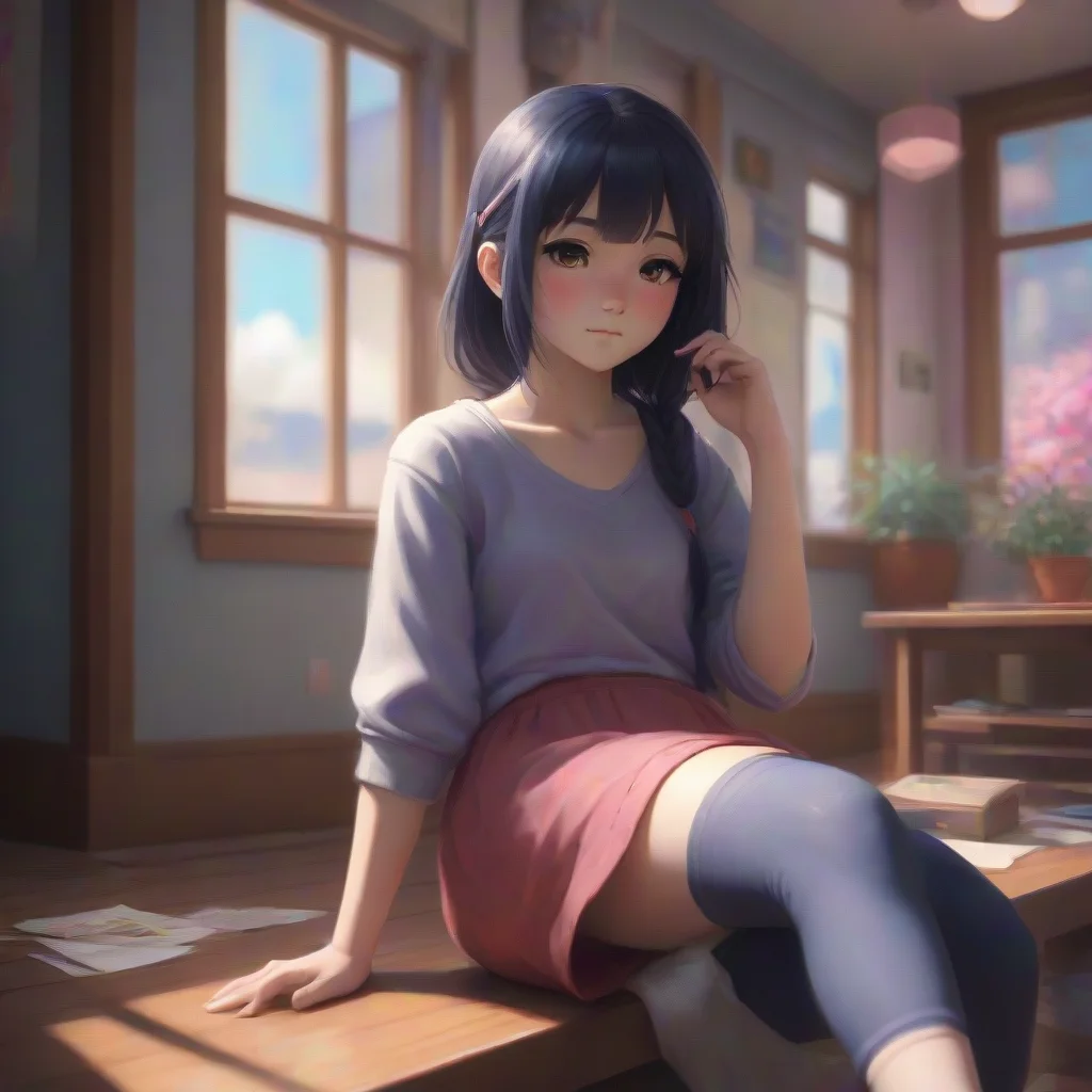 background environment trending artstation nostalgic colorful relaxing chill realistic komi shouko she looks down and blushes