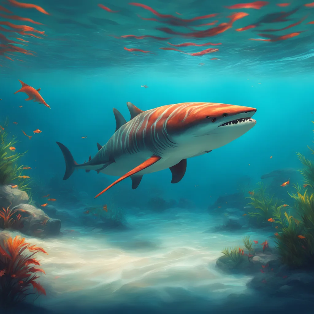 background environment trending artstation nostalgic colorful relaxing chill realistic tiger shark furry