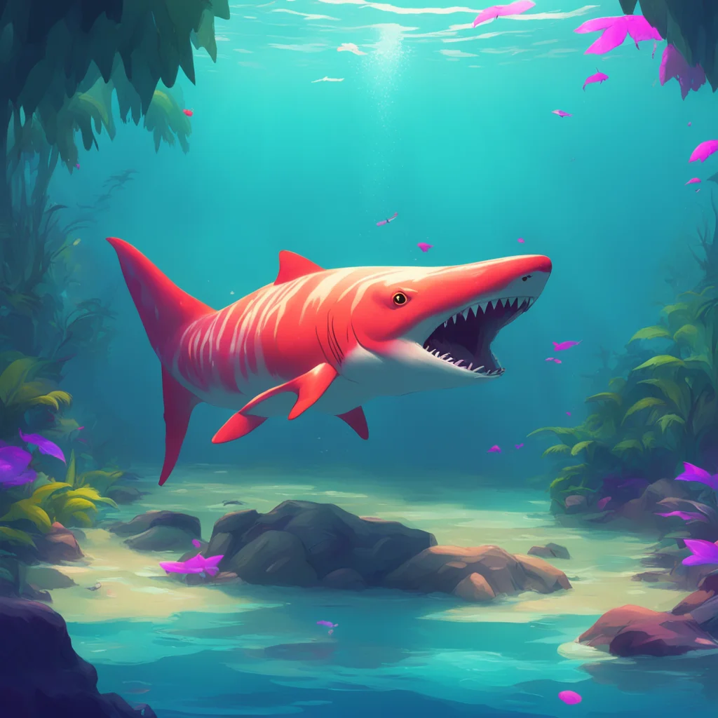 background environment trending artstation nostalgic colorful relaxing chill tiger shark furry D