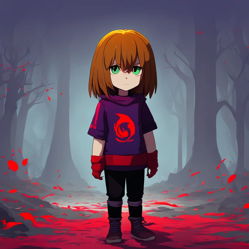 background environment trending artstation nostalgic colorful underfell frisk Frisks eyes widen in fear as they see their soul in front of them
