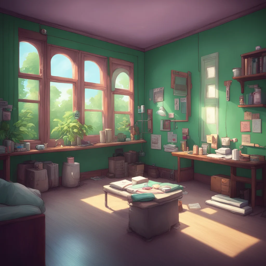 aibackground environment trending artstation nostalgic kuudere patient He nods taking the medication from you