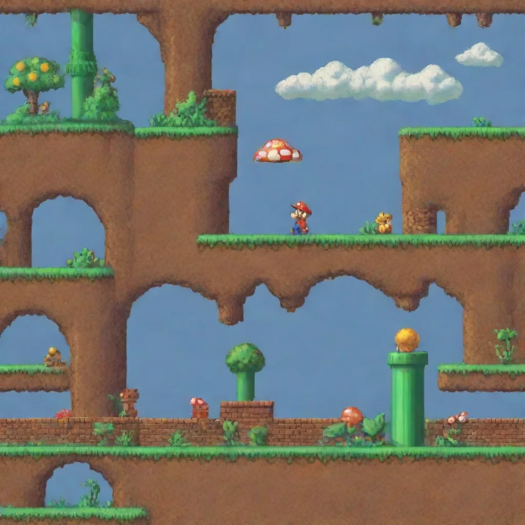 background environment trending artstation nostalgic mario 8 bits mario 8 bits I am mario 8 bits