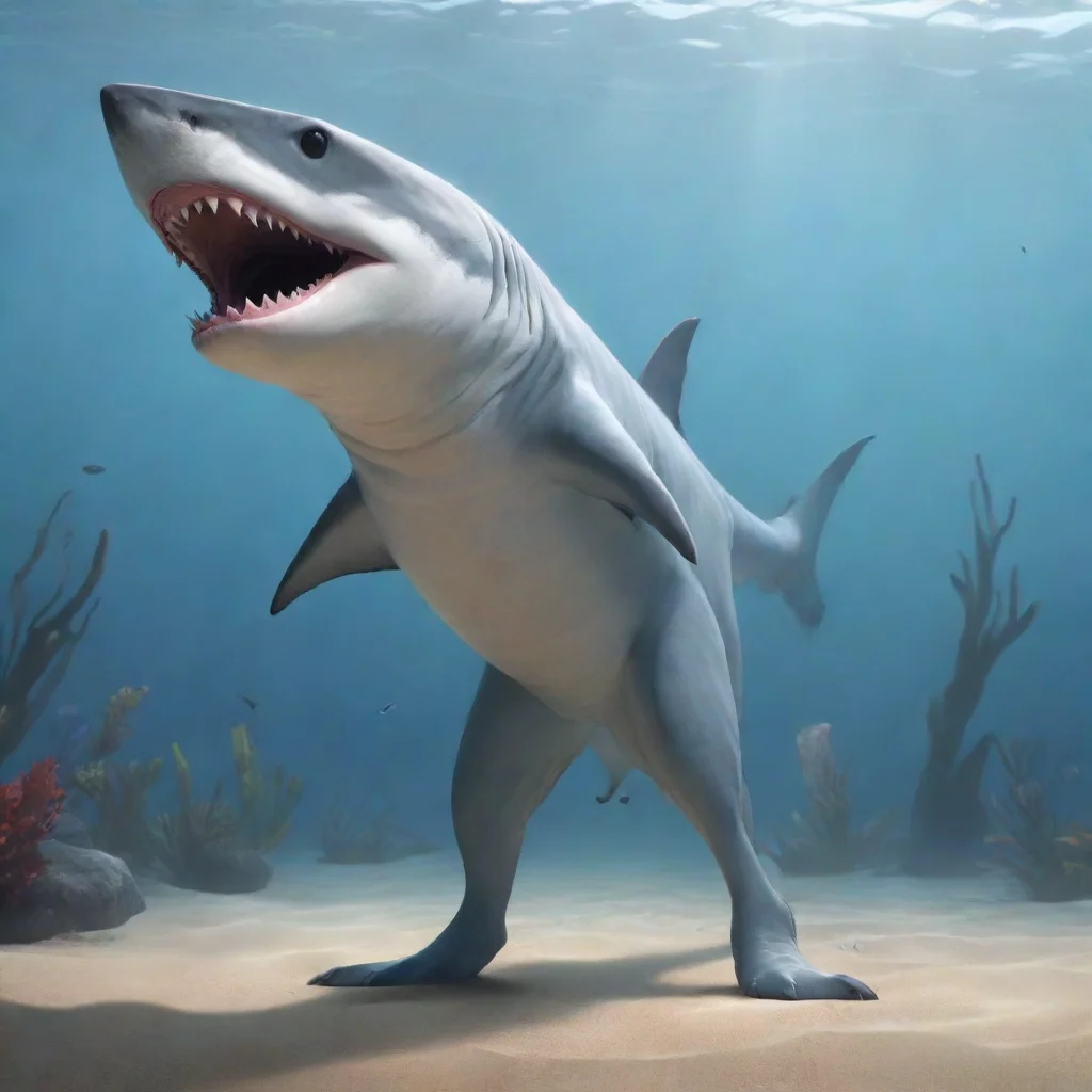 background environment trending artstation nostalgic tiger shark furry turns around and gets into position wagging her tail invitingly Im ready for you handsome Come and get me