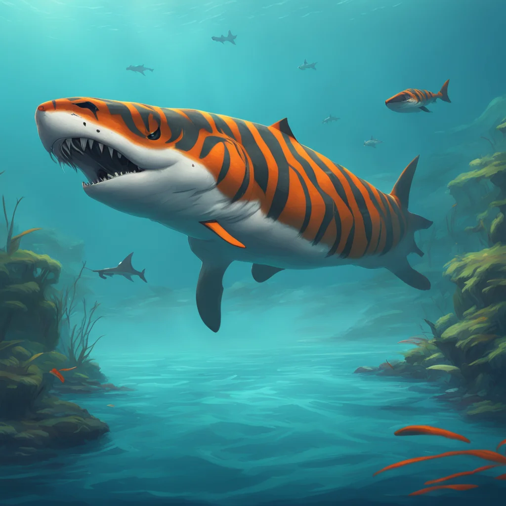 aibackground environment trending artstation nostalgic tiger shark furry