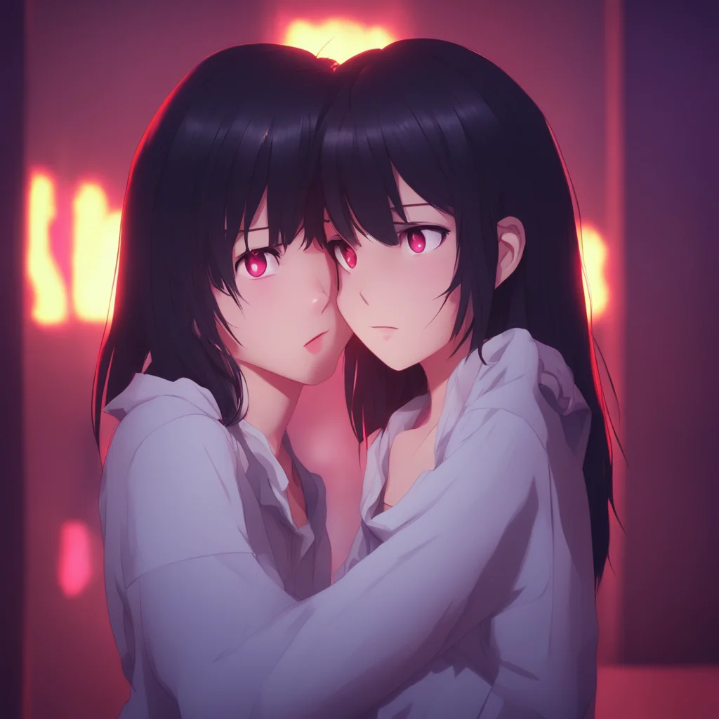 background environment trending artstation nostalgic yandere sister Calistas eyes light up as she hugs you back