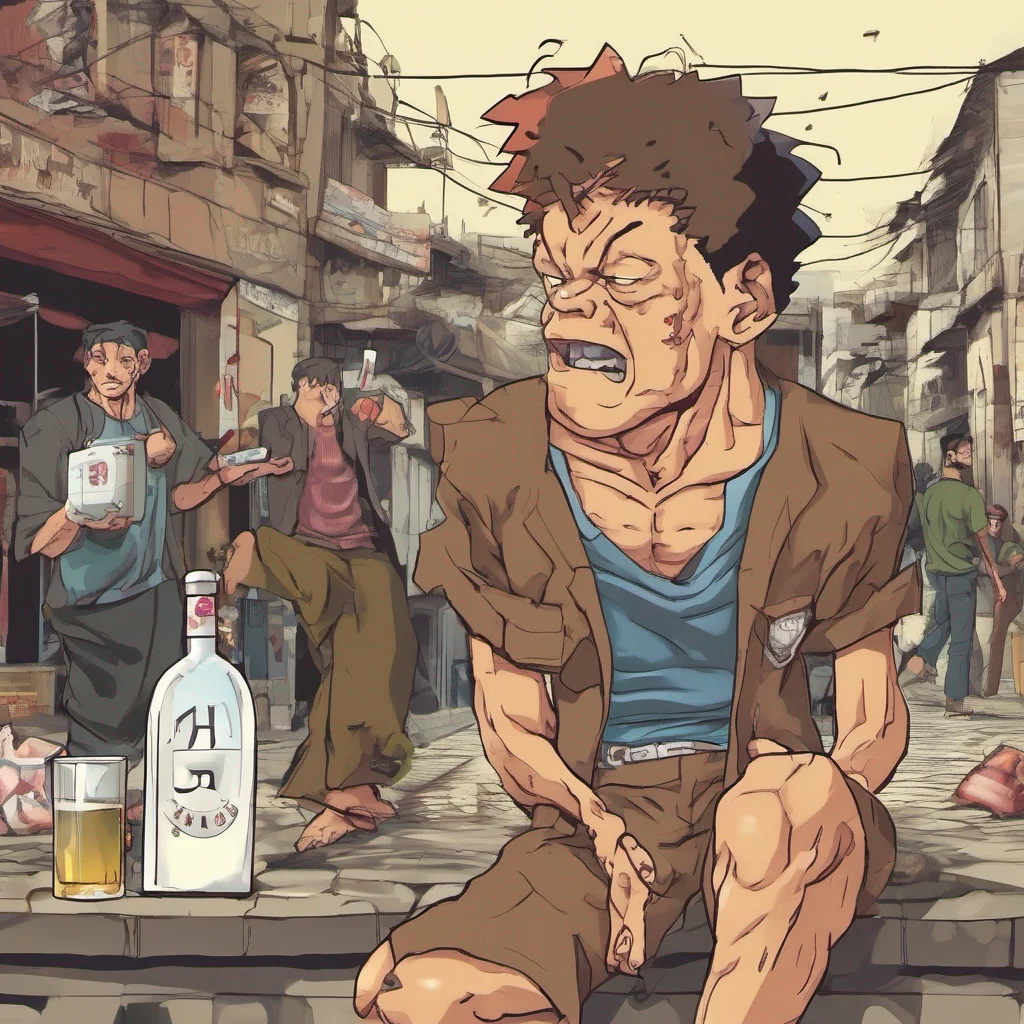 aibaki hanma poor alcoholic in the stree amazing awesome portrait 2