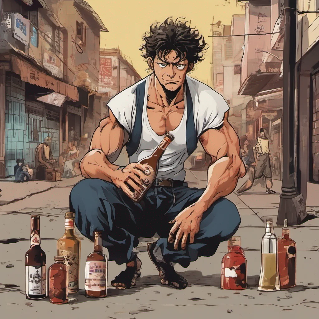 aibaki hanma poor alcoholic in the stree