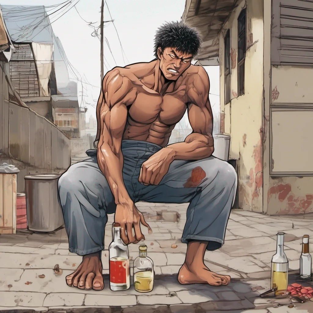 aibaki hanma poor alcoholic in the street confident engaging wow artstation art 3