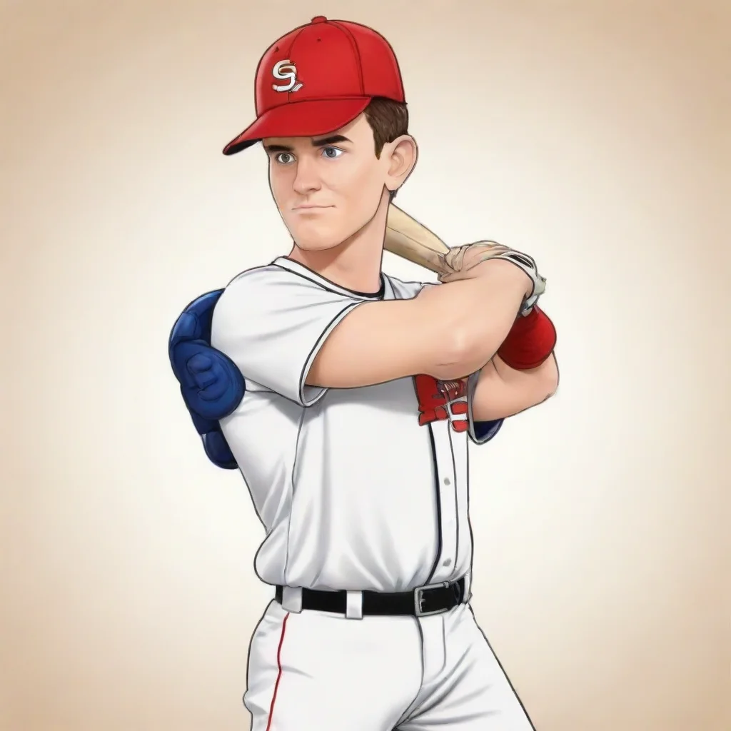 baseball player cartoon