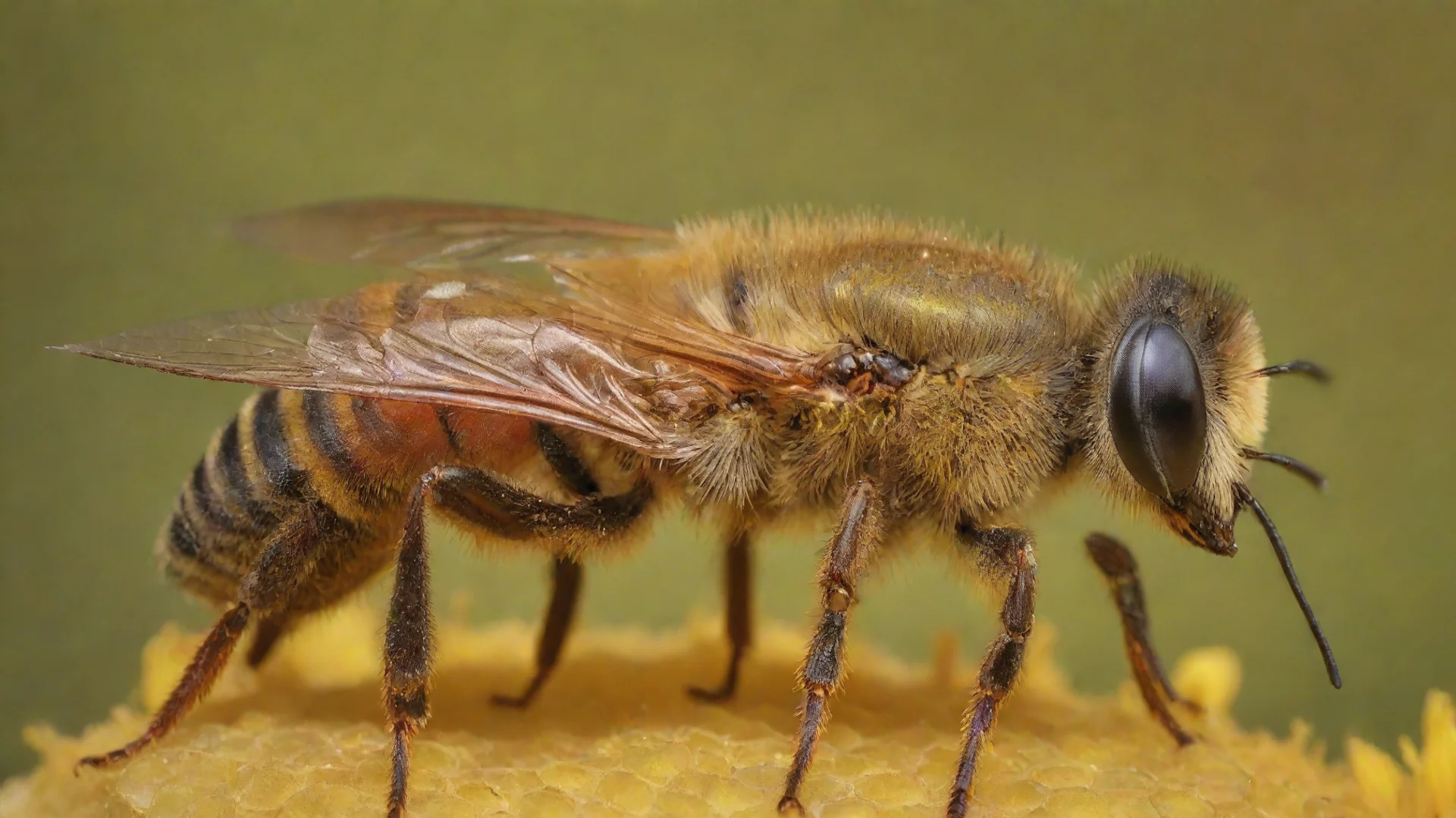 aibearded beehunter honey comb bee yellow hdr hdwidescreen