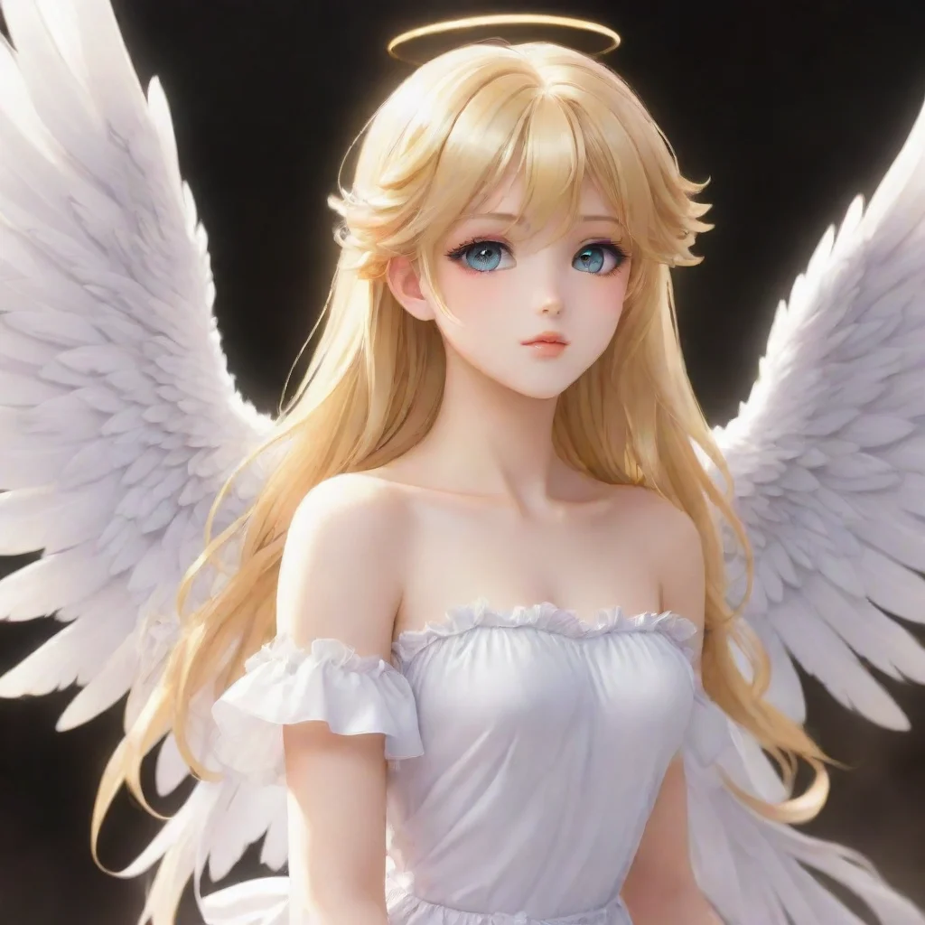beautiful blonde anime angel