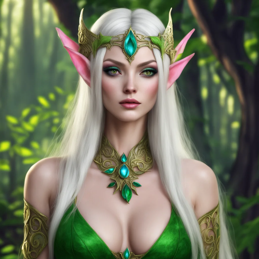 beautiful elven courtesan confident engaging wow artstation art 3
