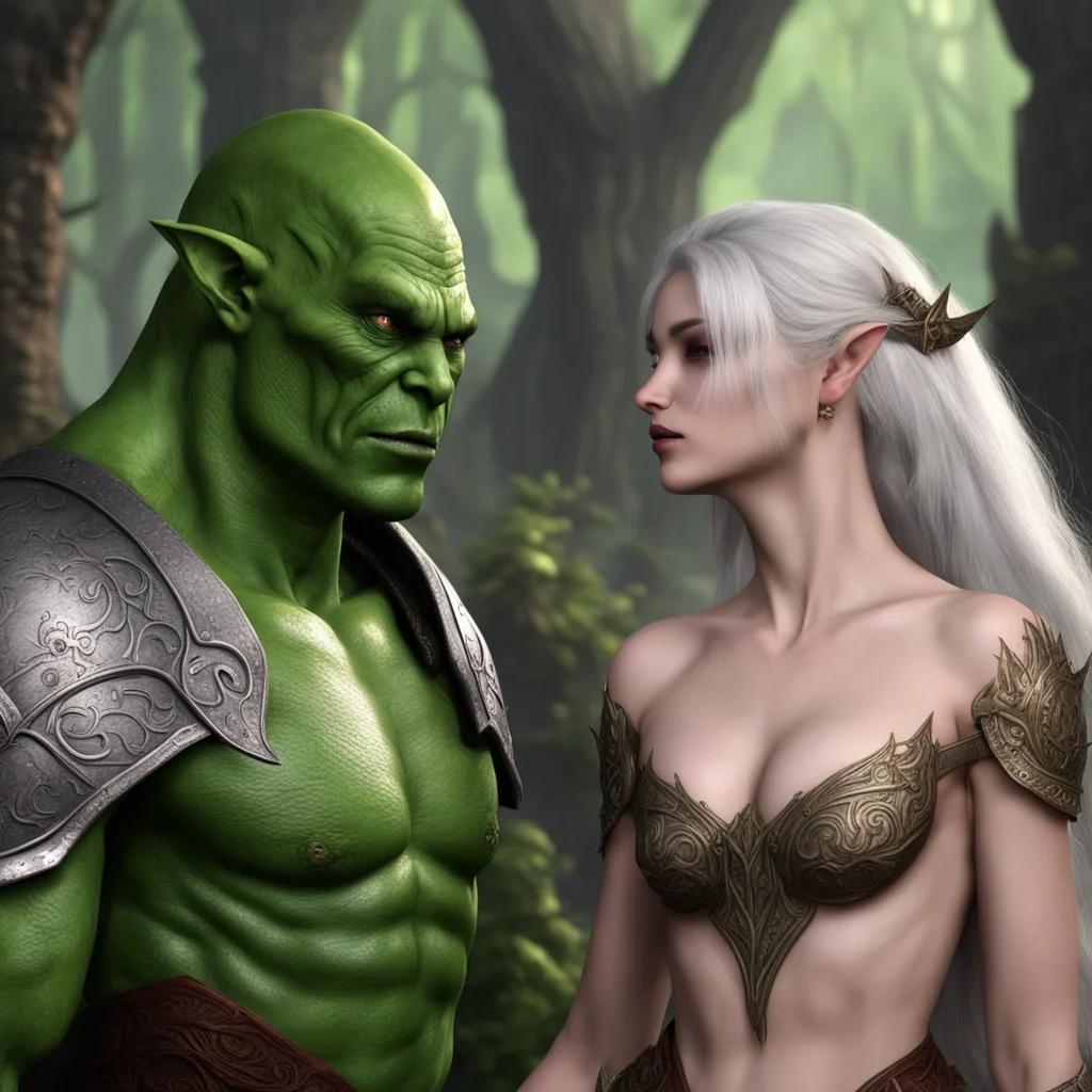 aibeautiful elven princess seduces orc king