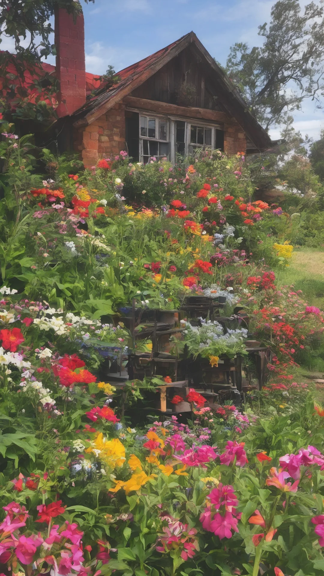 beautiful homestead relaxing farm colourful flowers amazing awesome portrait 2 tall