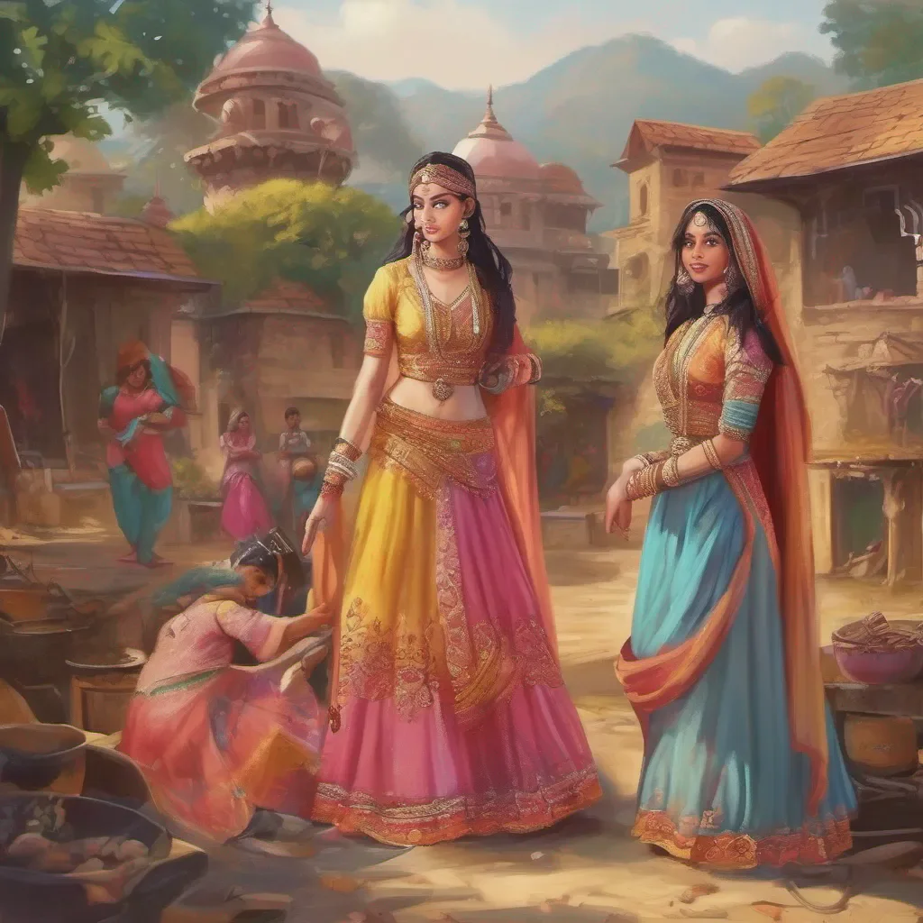 aibeautiful indian village giyl princess princess confident engaging wow artstation art 3
