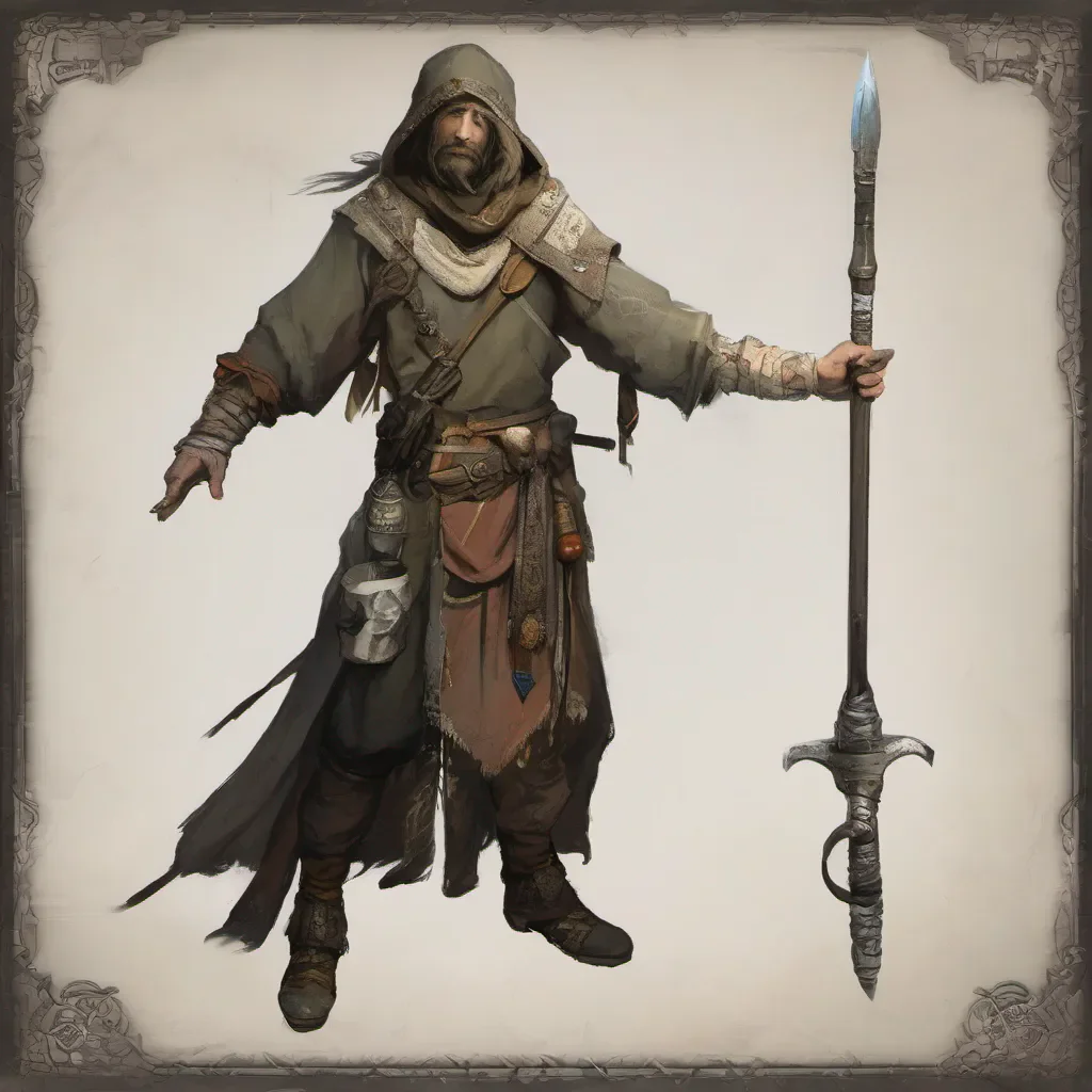 aibeggar warrior wanderer masculine confident engaging wow artstation art 3
