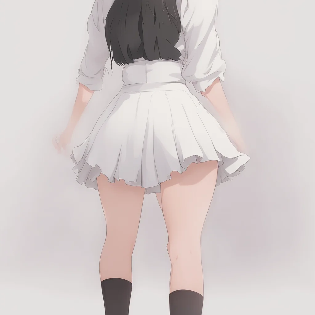 bending over in a skirt anime