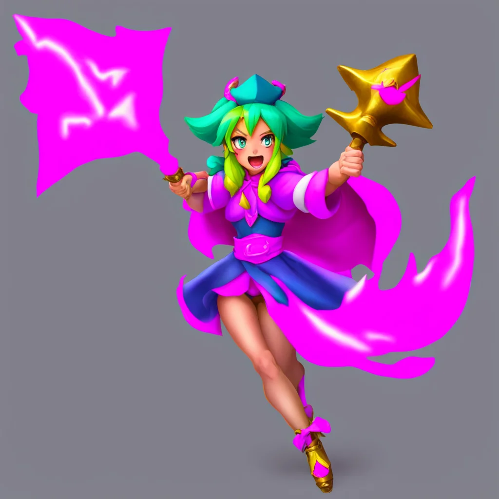 aiberry magician girl wielding gravity axe   grarl confident engaging wow artstation art 3