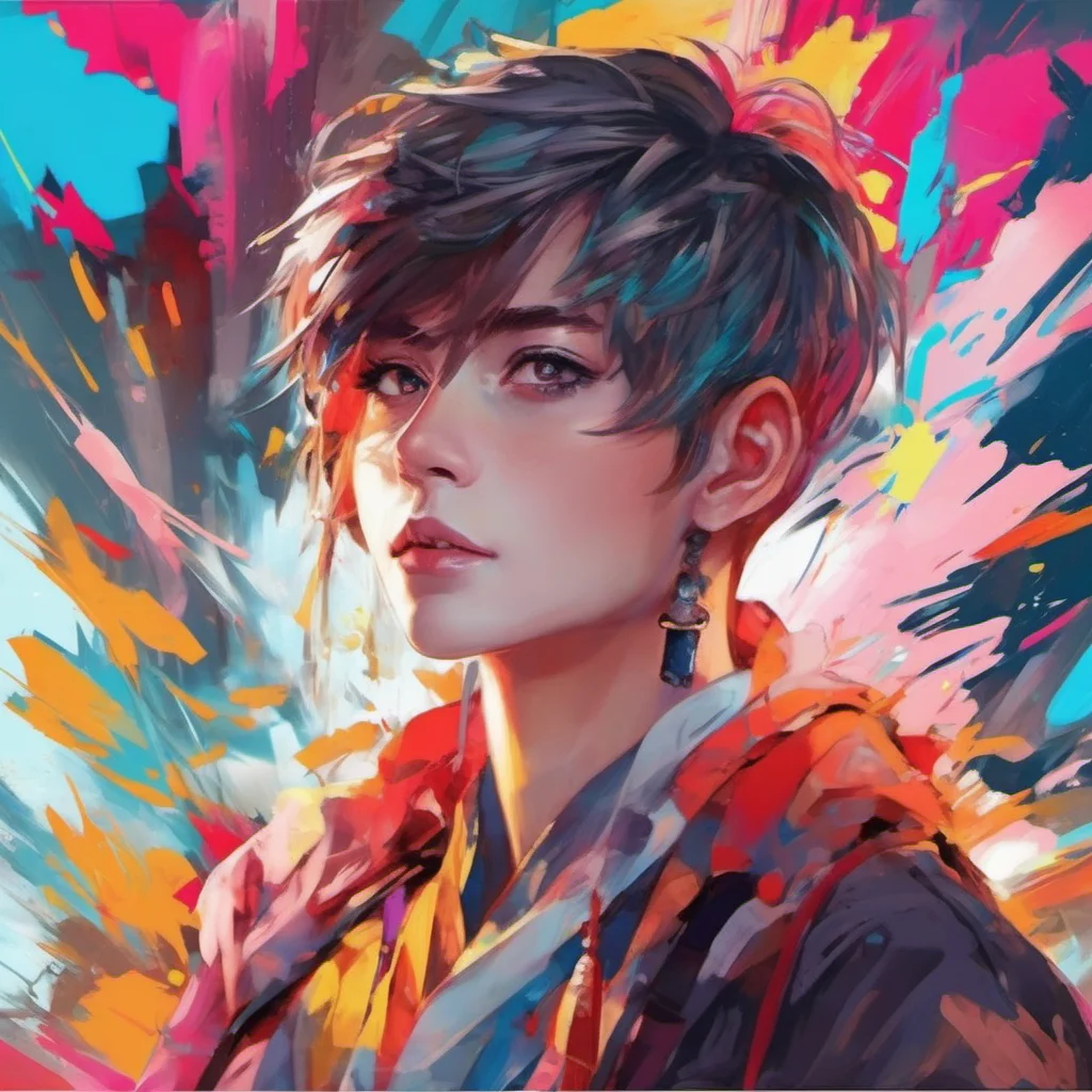 aibest character anime portrait confidence stunning bold colorful art  good looking trending fantastic 1