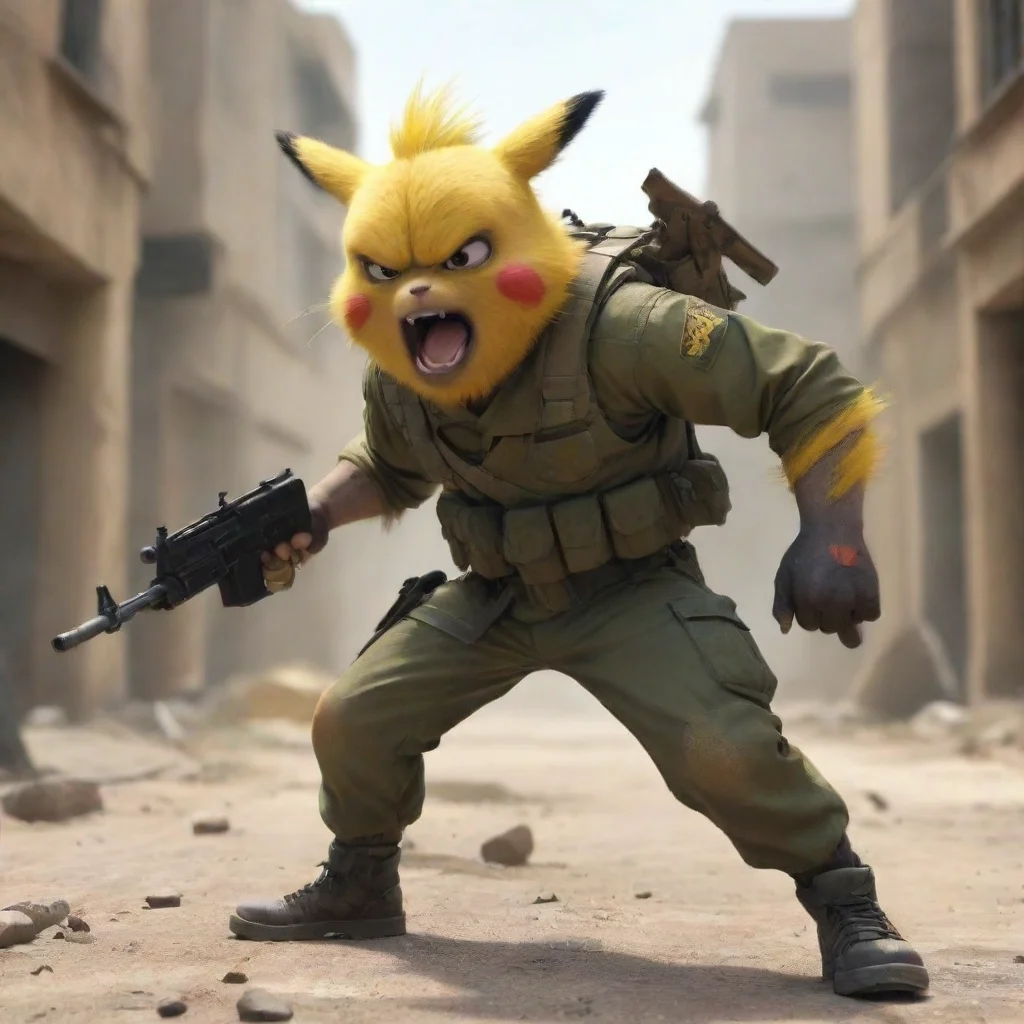 aibest quality a angry guerilla militia soldier fighting sonichu in a warzone hd 5