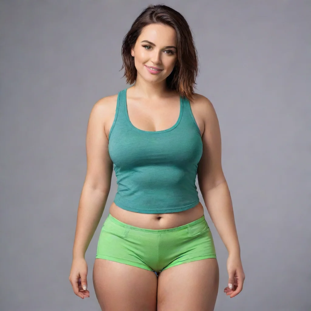 aibest quality a well endowed short woman with a small tank top and shorts 5