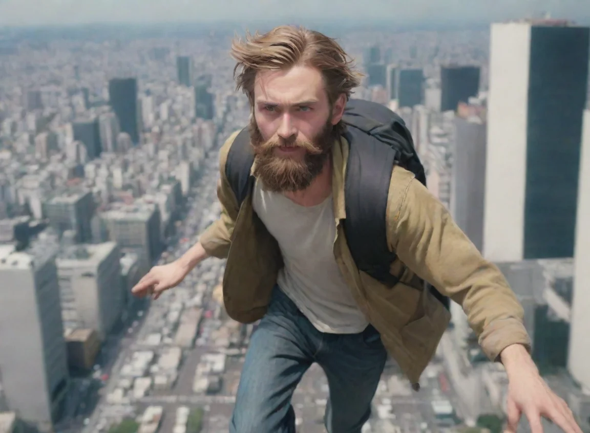 aibest quality a young bearded swedish hobo man flying over tokyo anime style hd 5 landscape43
