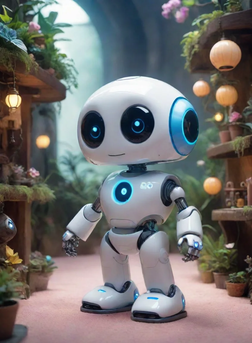 aibest quality ai robot helper happy amazing wonderland robotics futuristic fun enchanting environment 5 portrait43