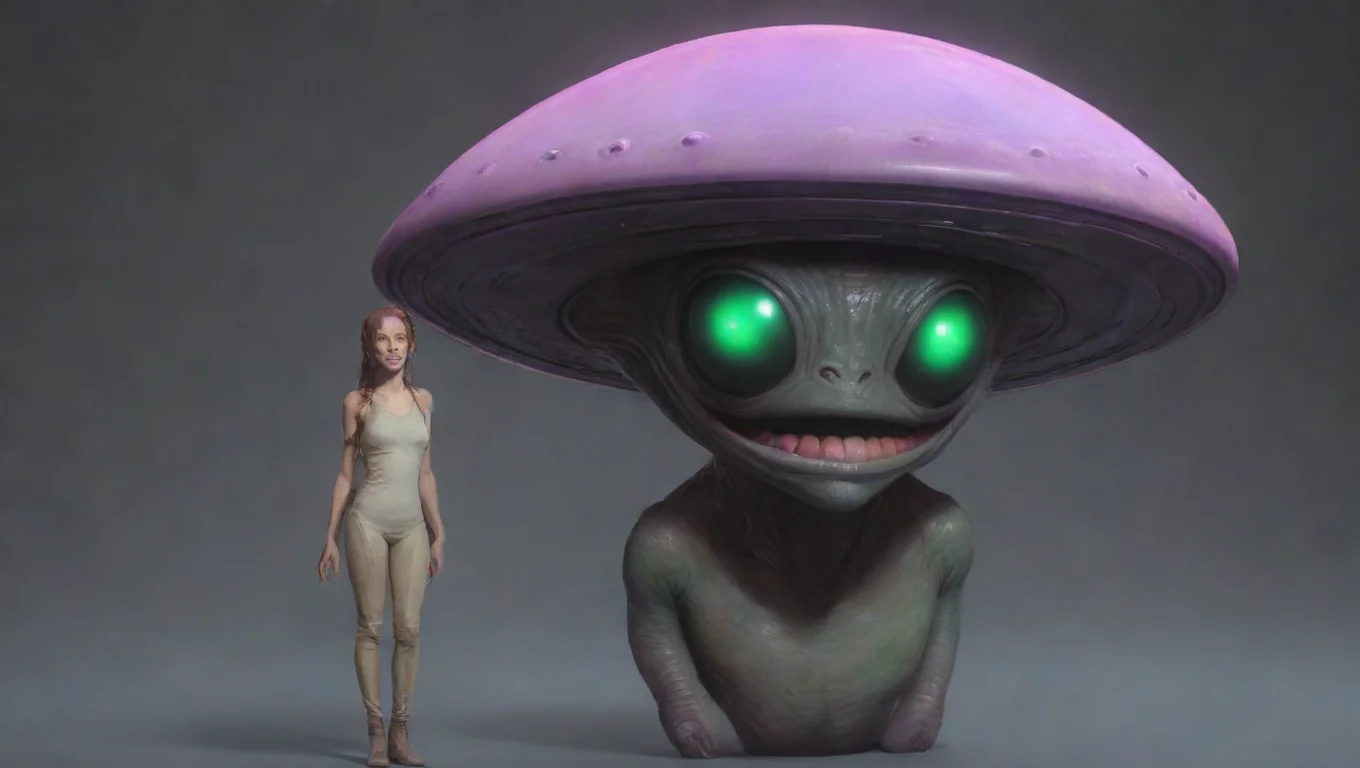 aibest quality alien next to 4m wide personal craft ufo ring shaped smile hi wow artstation drawing colored 5 widescreen