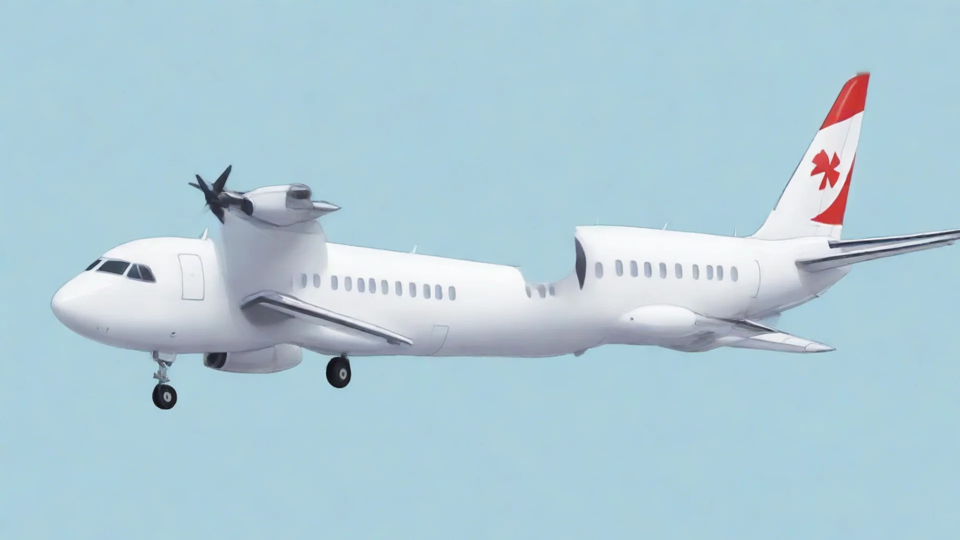 aibest quality an image of a commercial aeroplane in a cartoon style 5 hdwidescreen