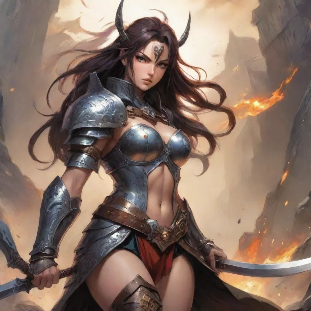 aibest quality anime comic book fantasy art warrior 5