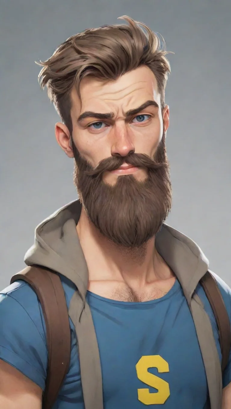 aibest quality anime style cartoon young bearded swedish superhero hobo man 5 tall