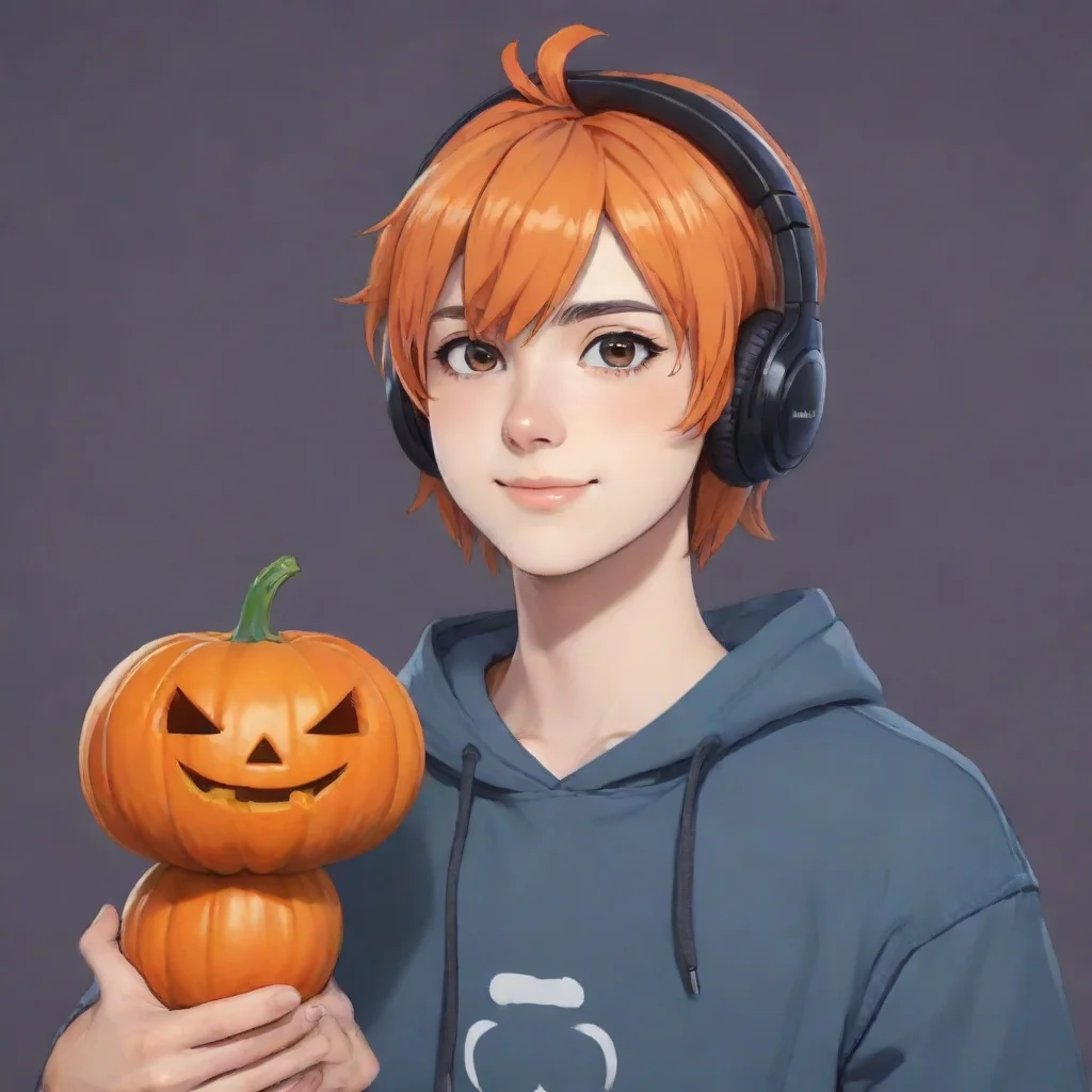 aibest quality anime version of twitch streamer pumpkihead 5