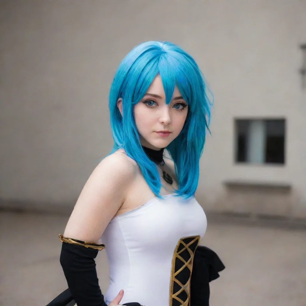 best quality blue haired cosplayer 5