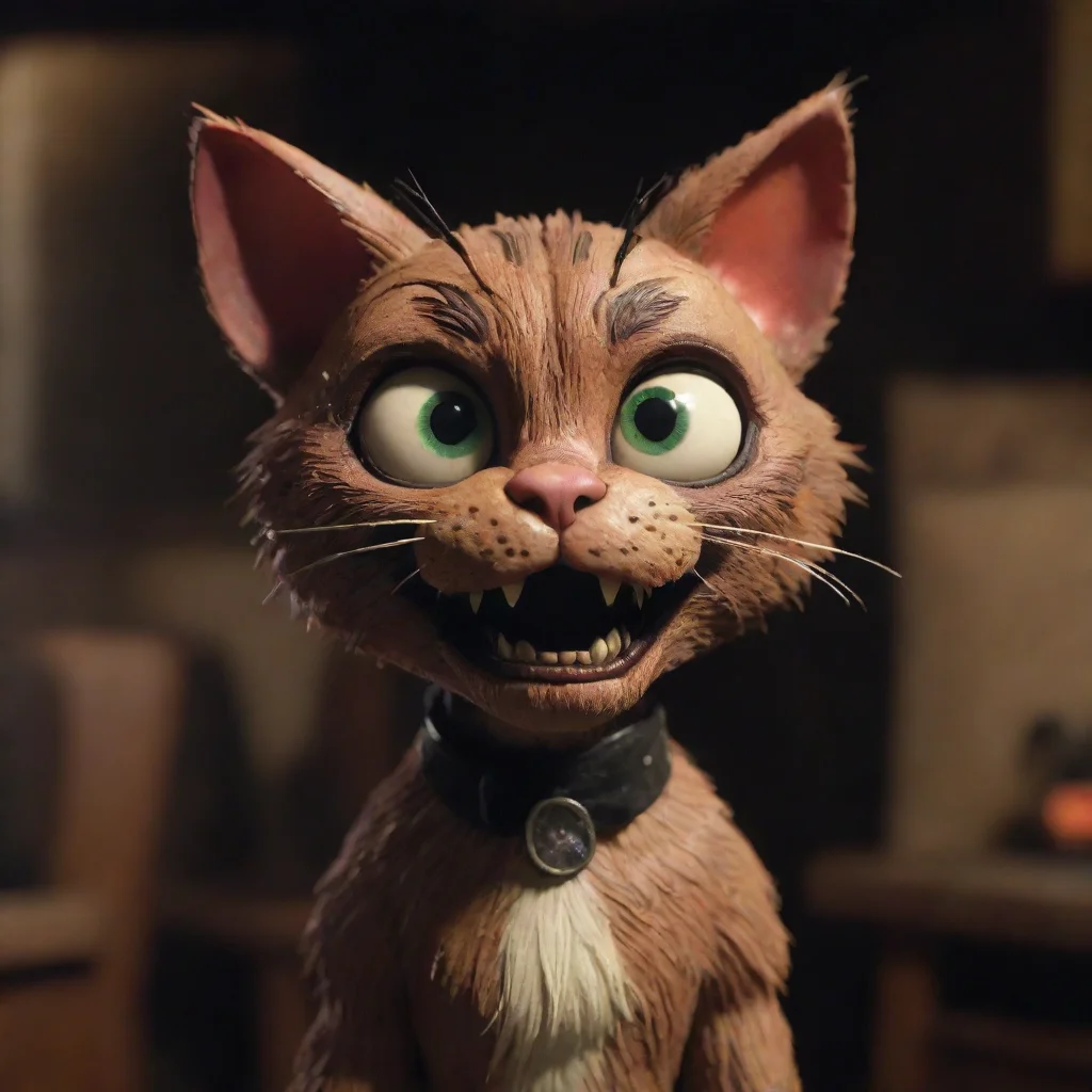 aibest quality cartoony animatronic cat staring into camera freddys horror 5