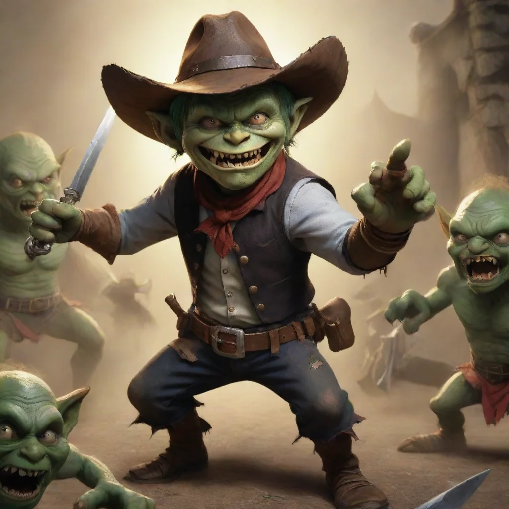 aibest quality cowboy fighting goblins hd 5