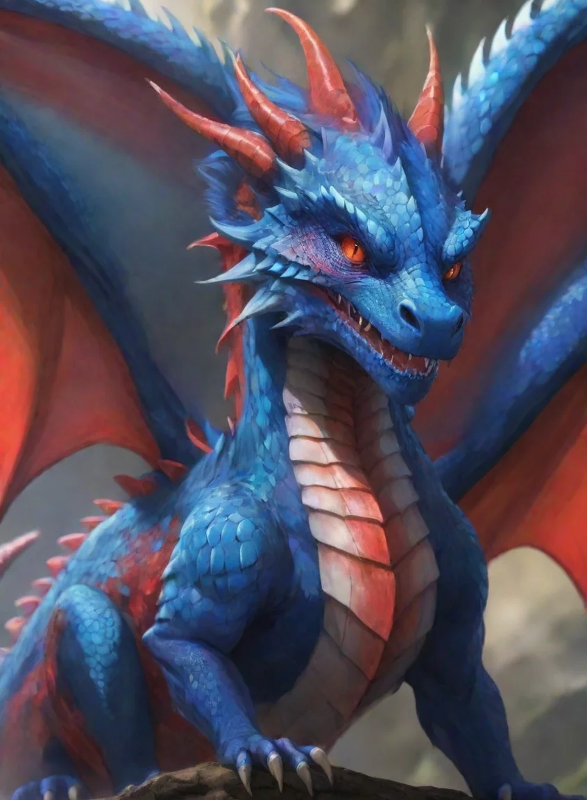 aibest quality dragon with blue and red scales anime 5 portrait43