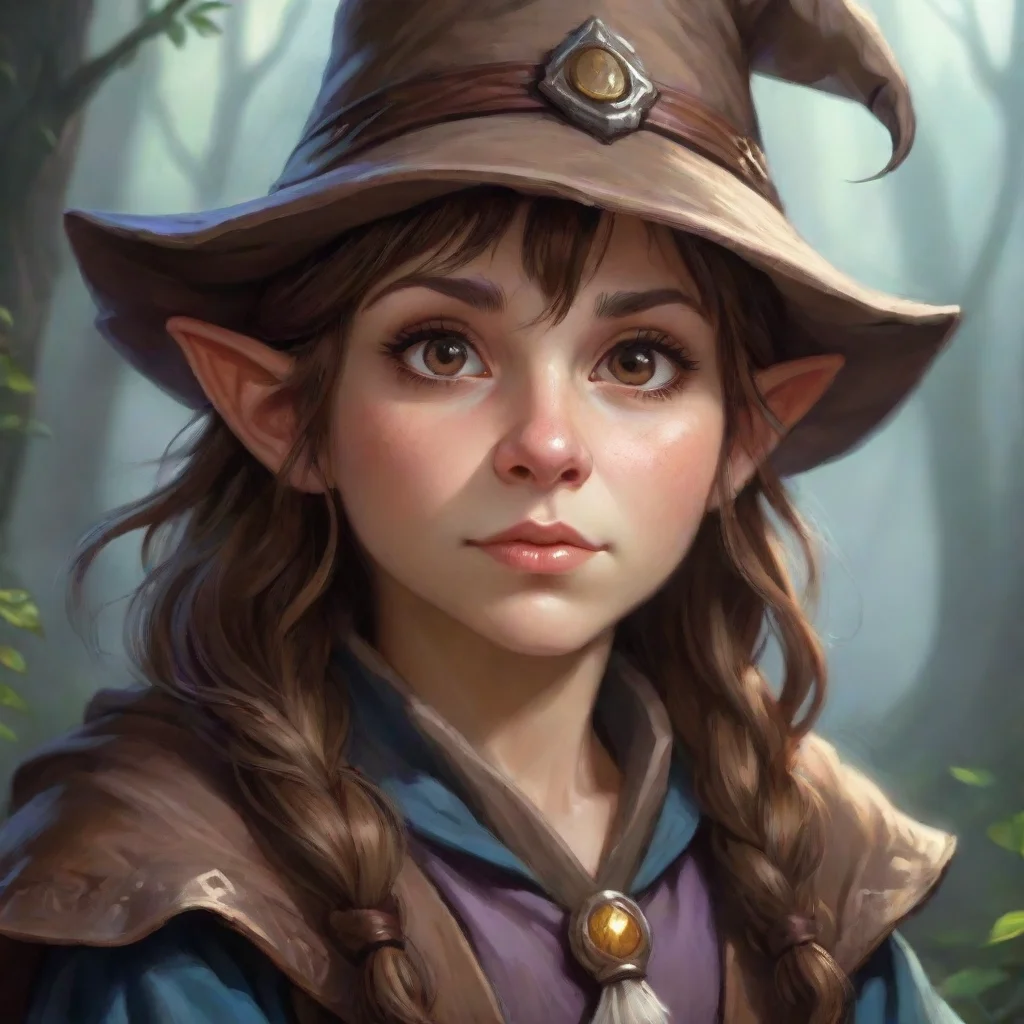 aibest quality fantasy art of a gnomish mage with brown hair and brown eyes 5