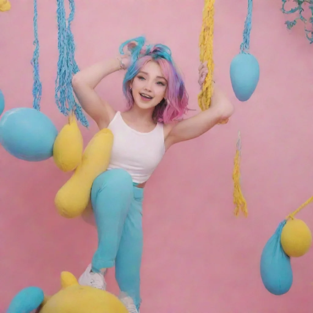 aibest quality hd aesthetic What are you doing Just hanging out and chatting with you  How about you colorful hey